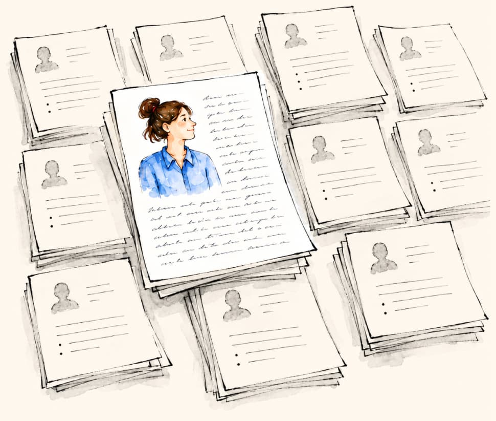 Stacks of applications with one standing out from the rest.